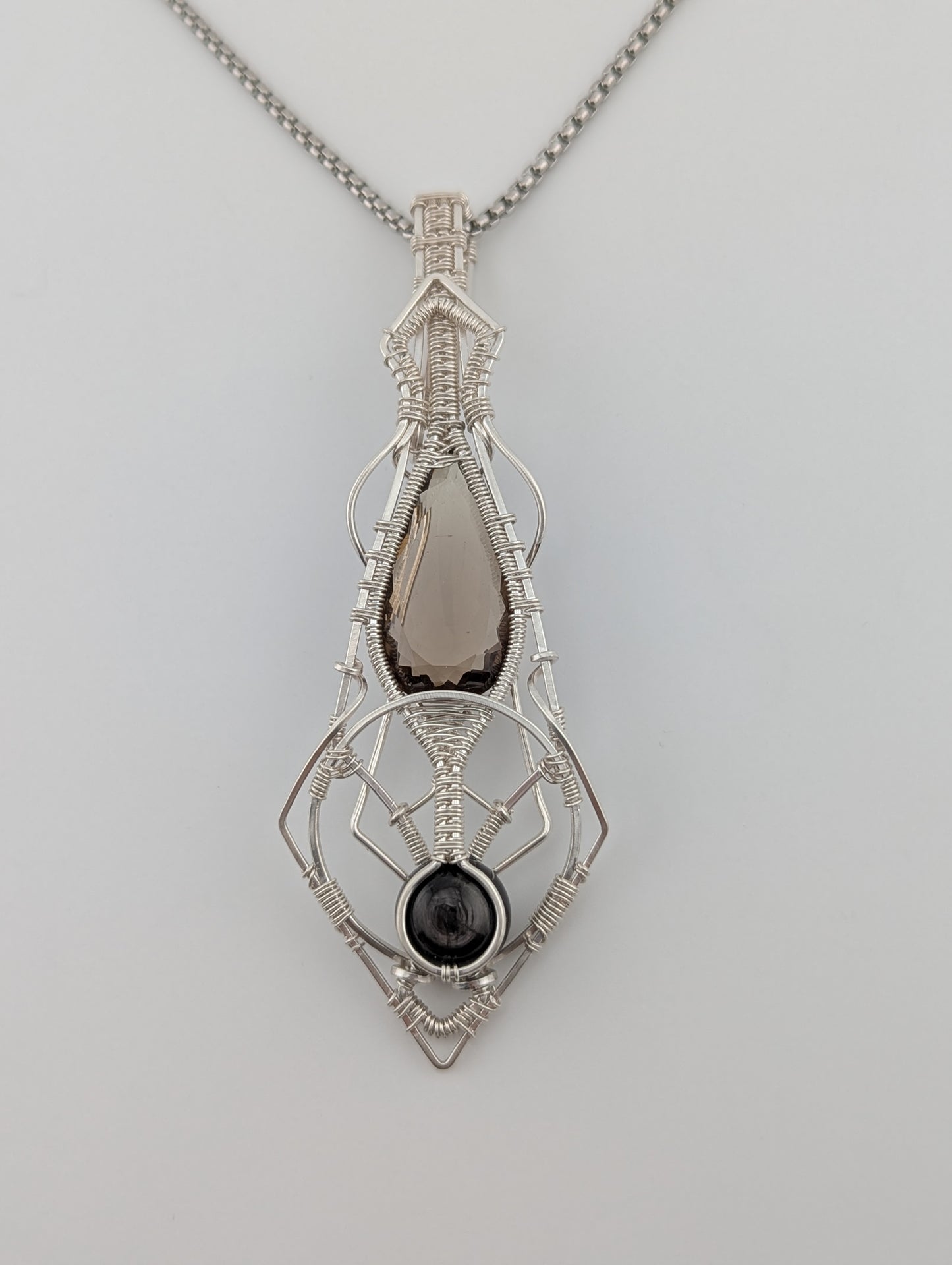 Smoky Quartz - Sterling Silver Wire Wrap - “The Dark Star”