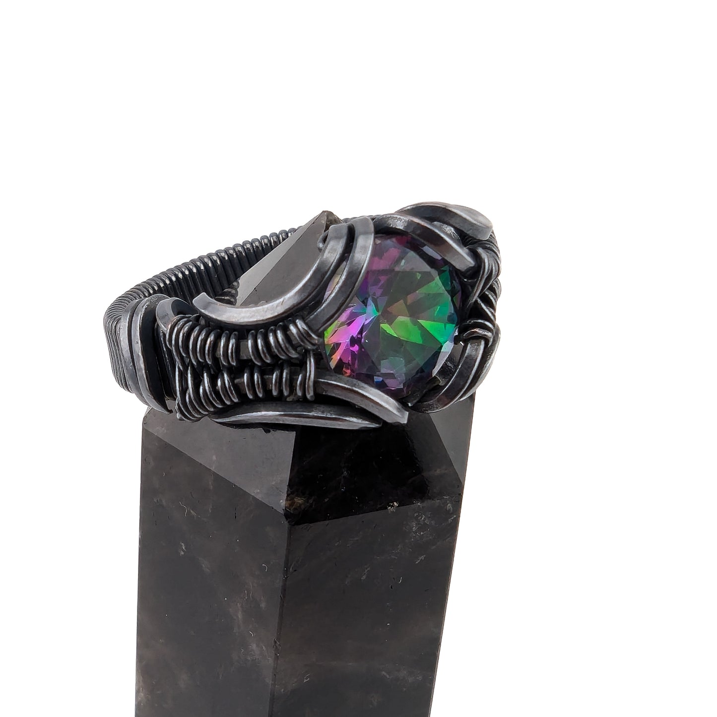 Mystic Topaz Brilliant Light Copper Ring Size 7.5