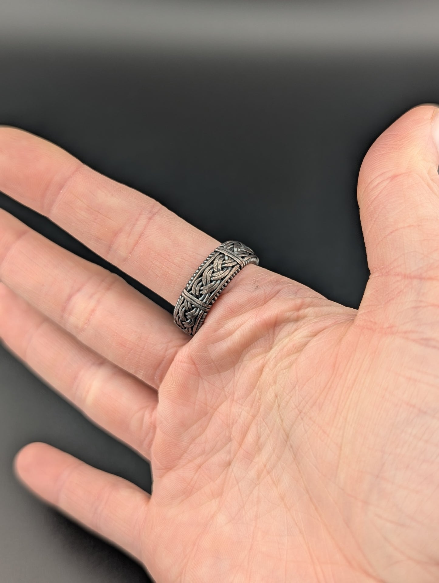 Wire Wrapped Cubic Zirconia Handmade Ring, Antique Copper, Brilliant Cut Blue CZ