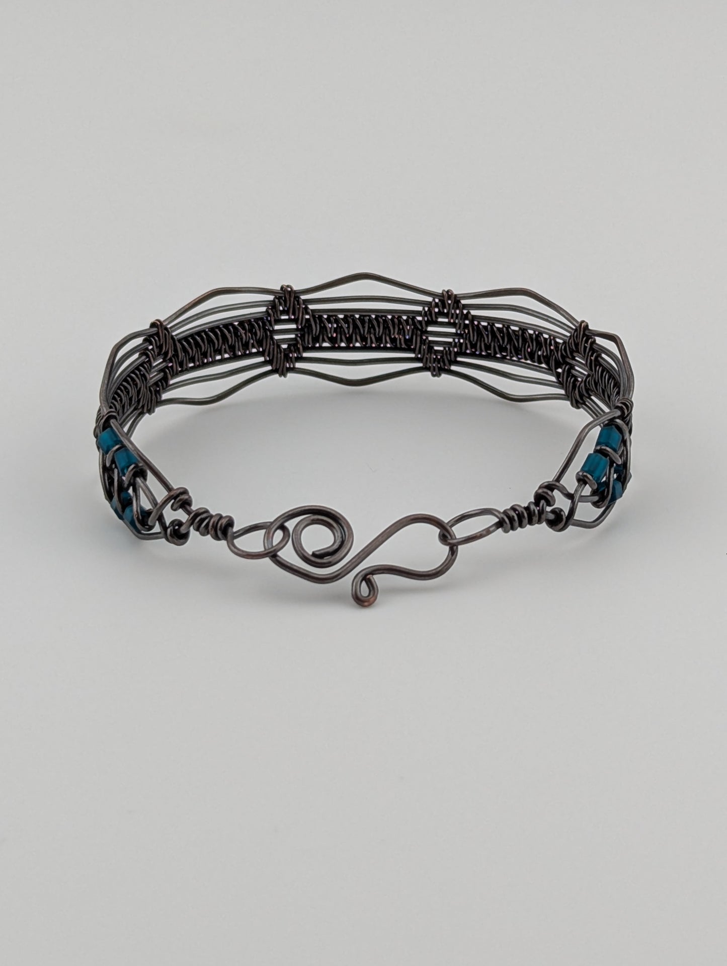 "Aztec Lines" Small Copper Bracelet