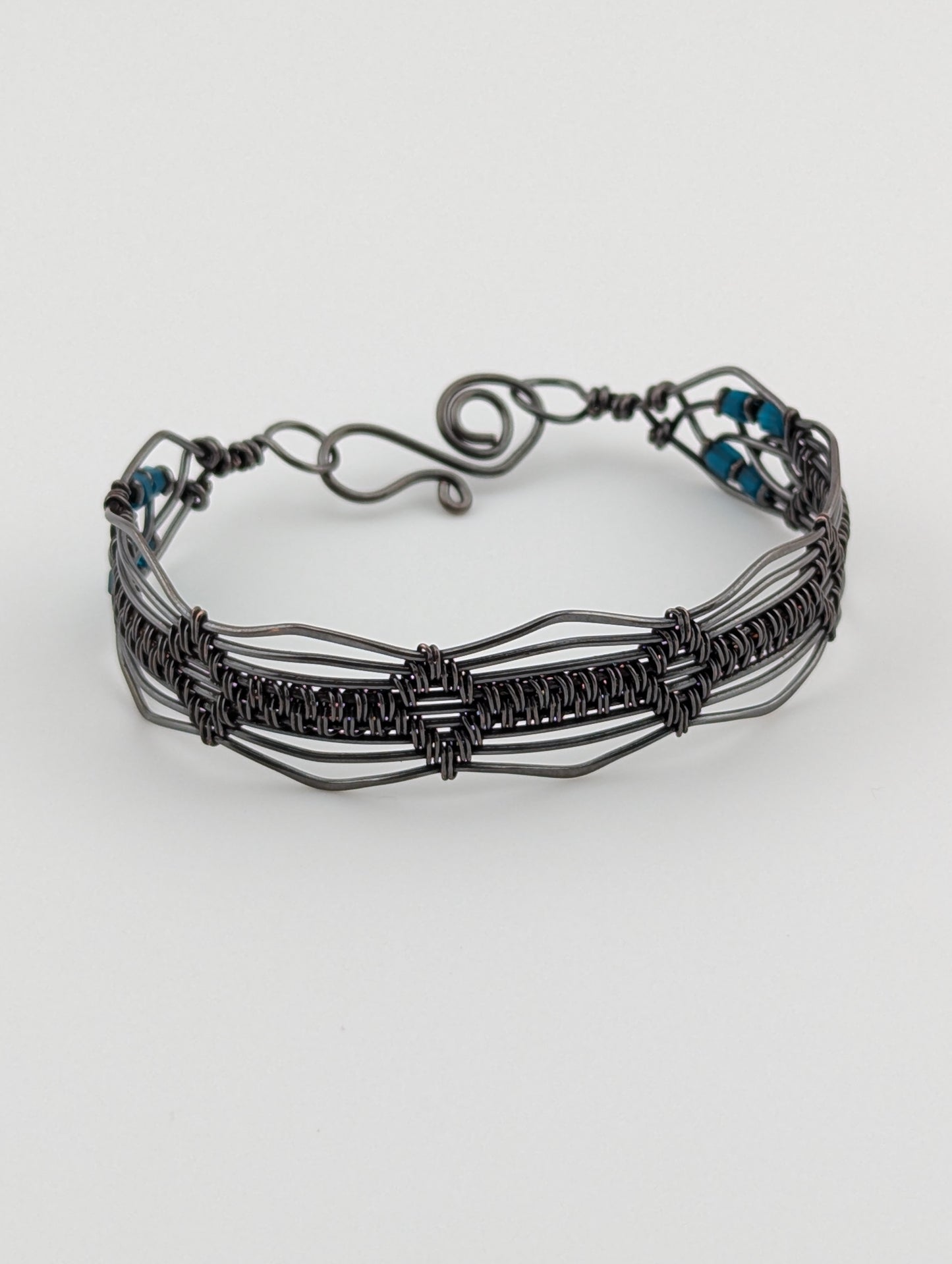 "Aztec Lines" Small Copper Bracelet