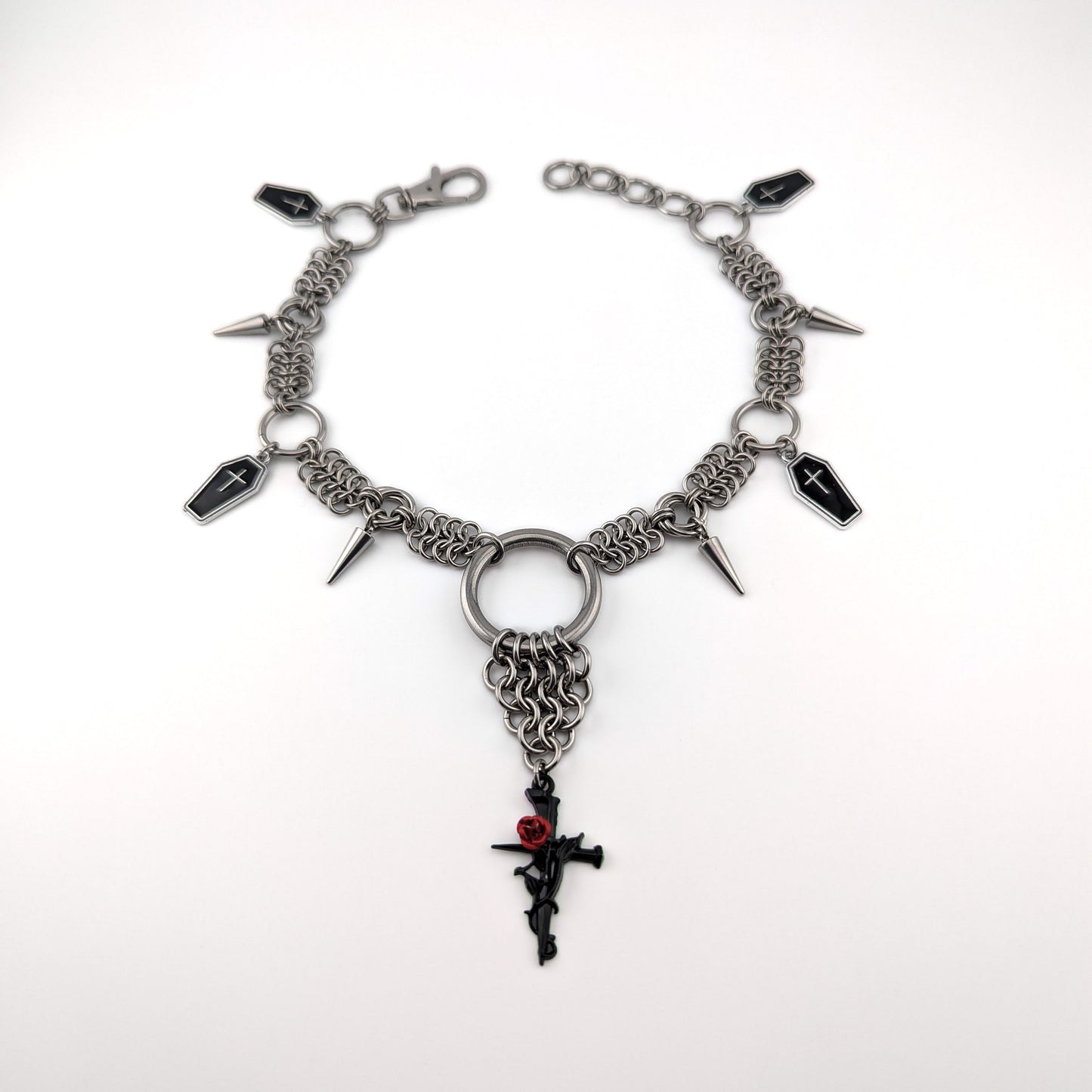 "Judgement XX" - Stainless Steel Chainmail Gothic Choker