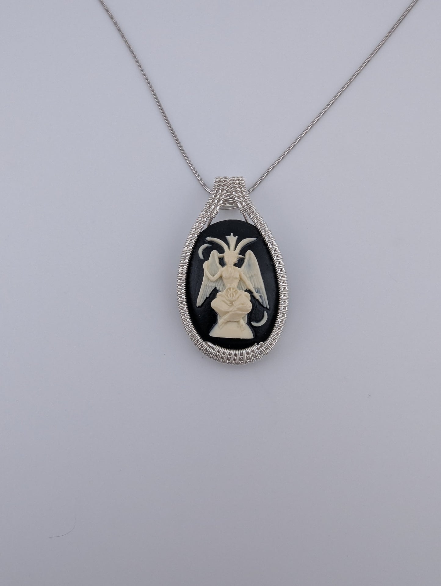 Sterling Silver Wire Wrapped Pendant - “Baphomet”