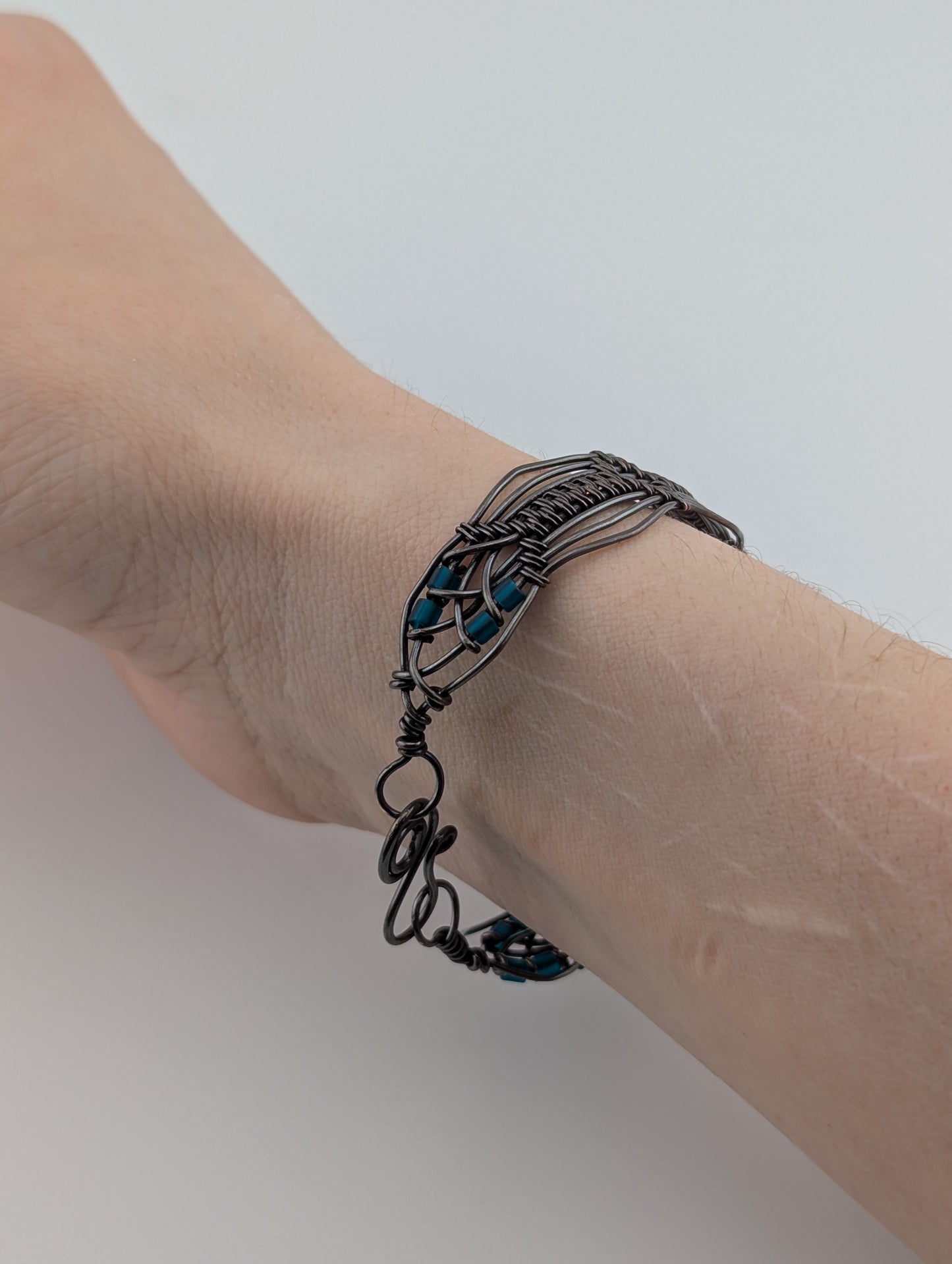 "Aztec Lines" Small Copper Bracelet
