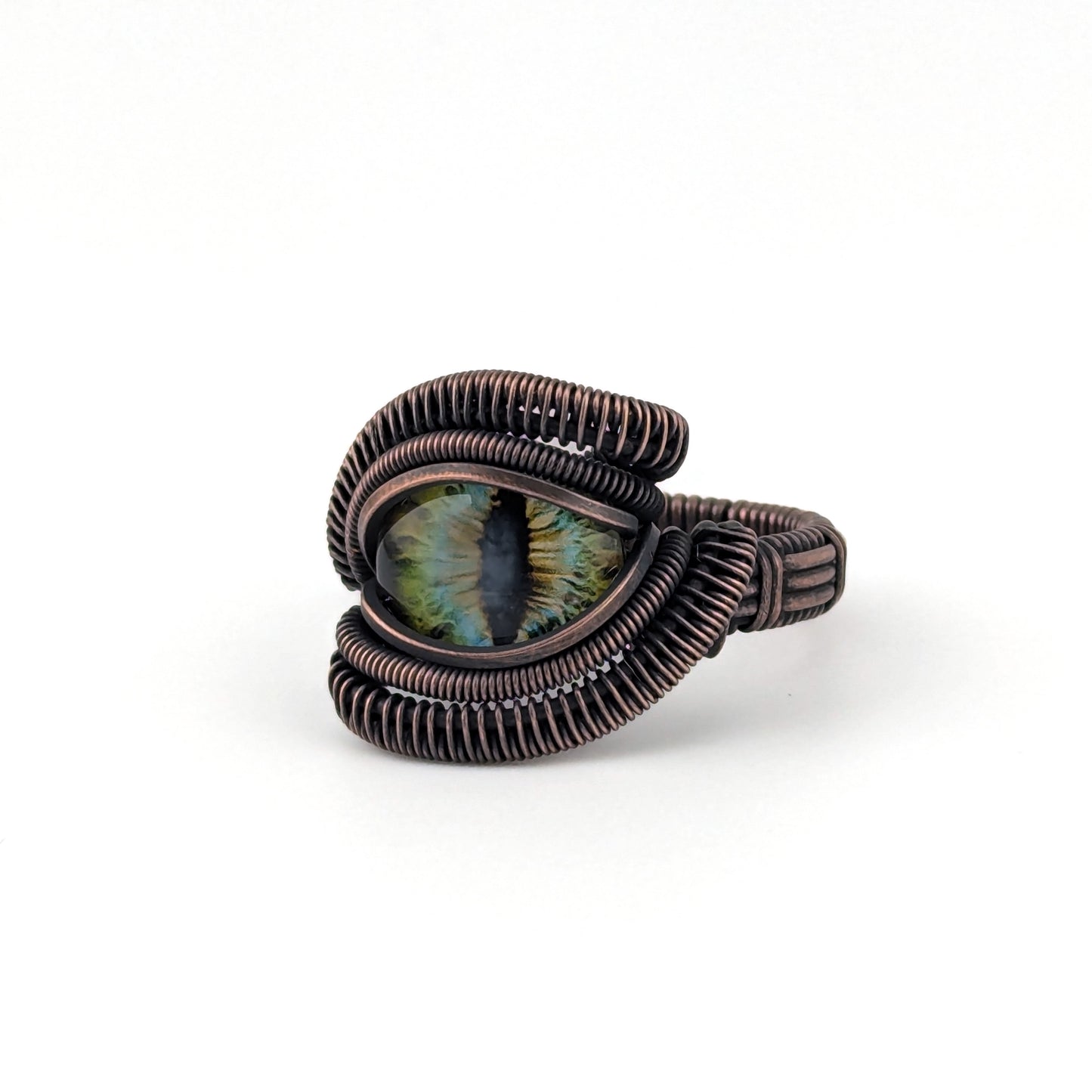 Blue-Brown Dragon Eye - Magnificent Ring - Size 11