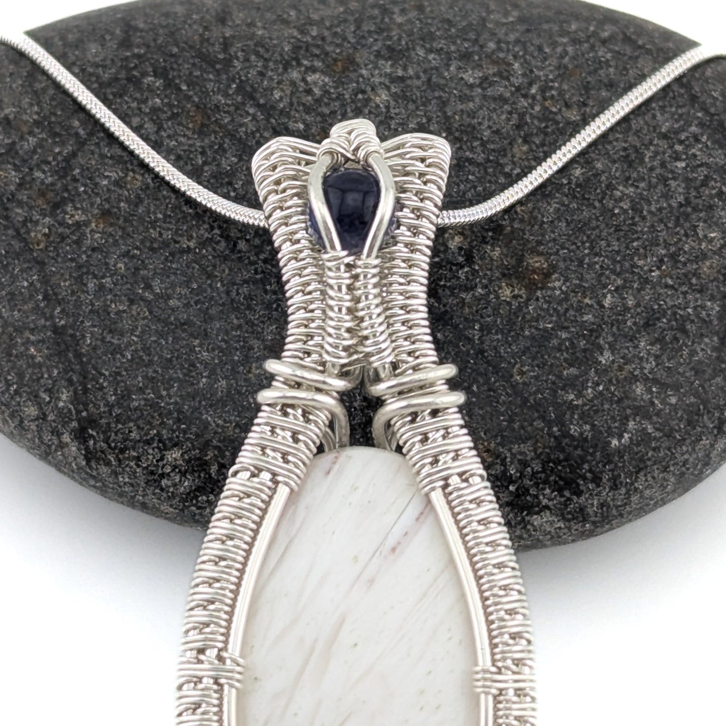 "La Glace" Scocolite and Iolite Sterling Silver Pendant