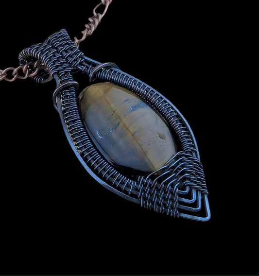 Tigers Eye - Copper Pendant - "Lionheart"