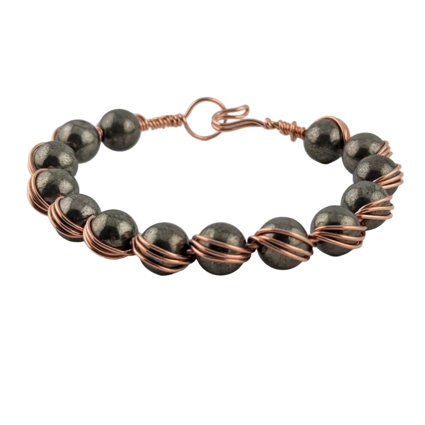 Pyrite Copper Bracelet - Bead Twist