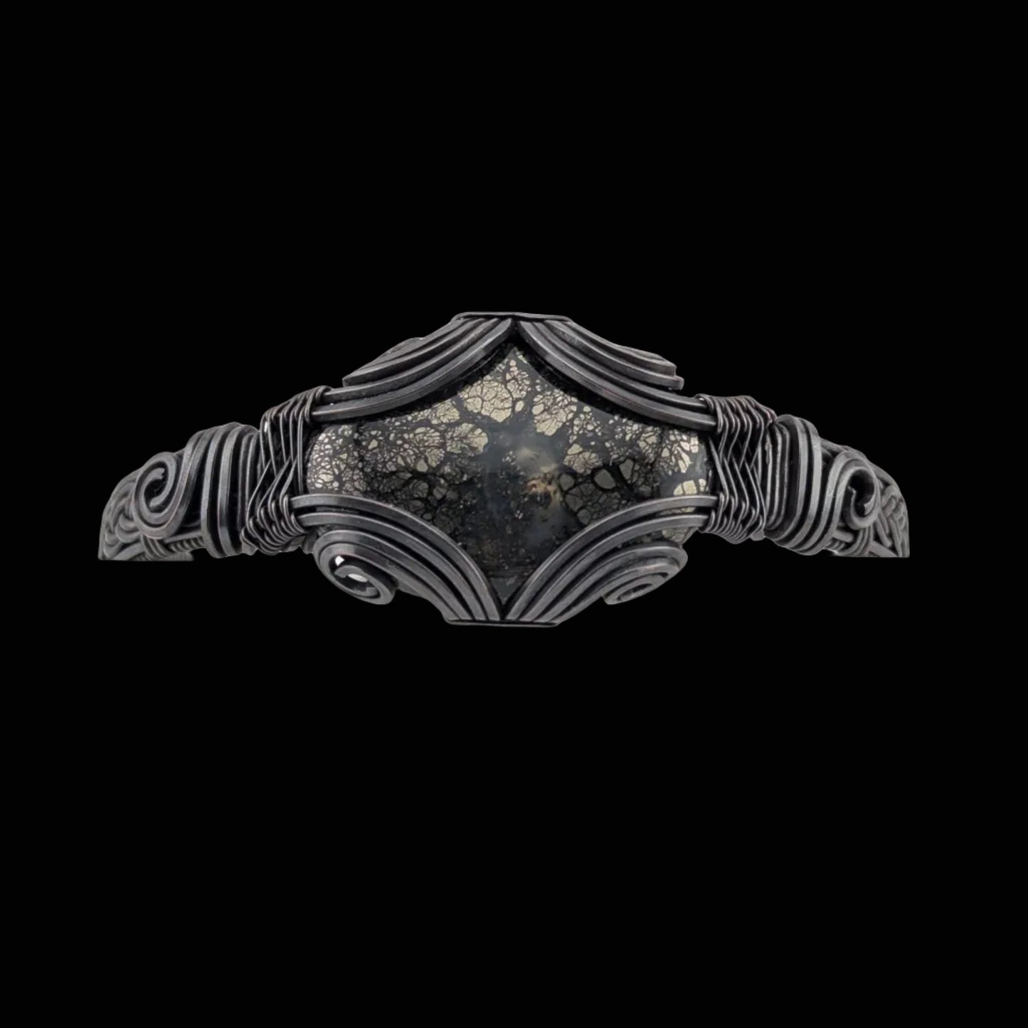 Marcasite - Copper Braided Band - Bangle Bracelet