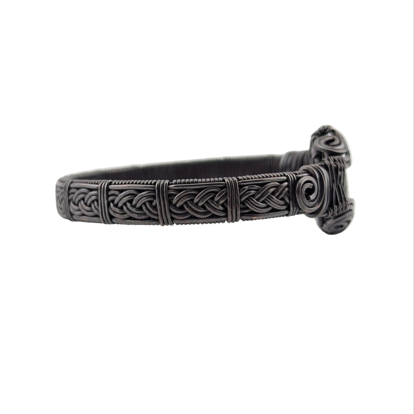 Marcasite - Copper Braided Band - Bangle Bracelet