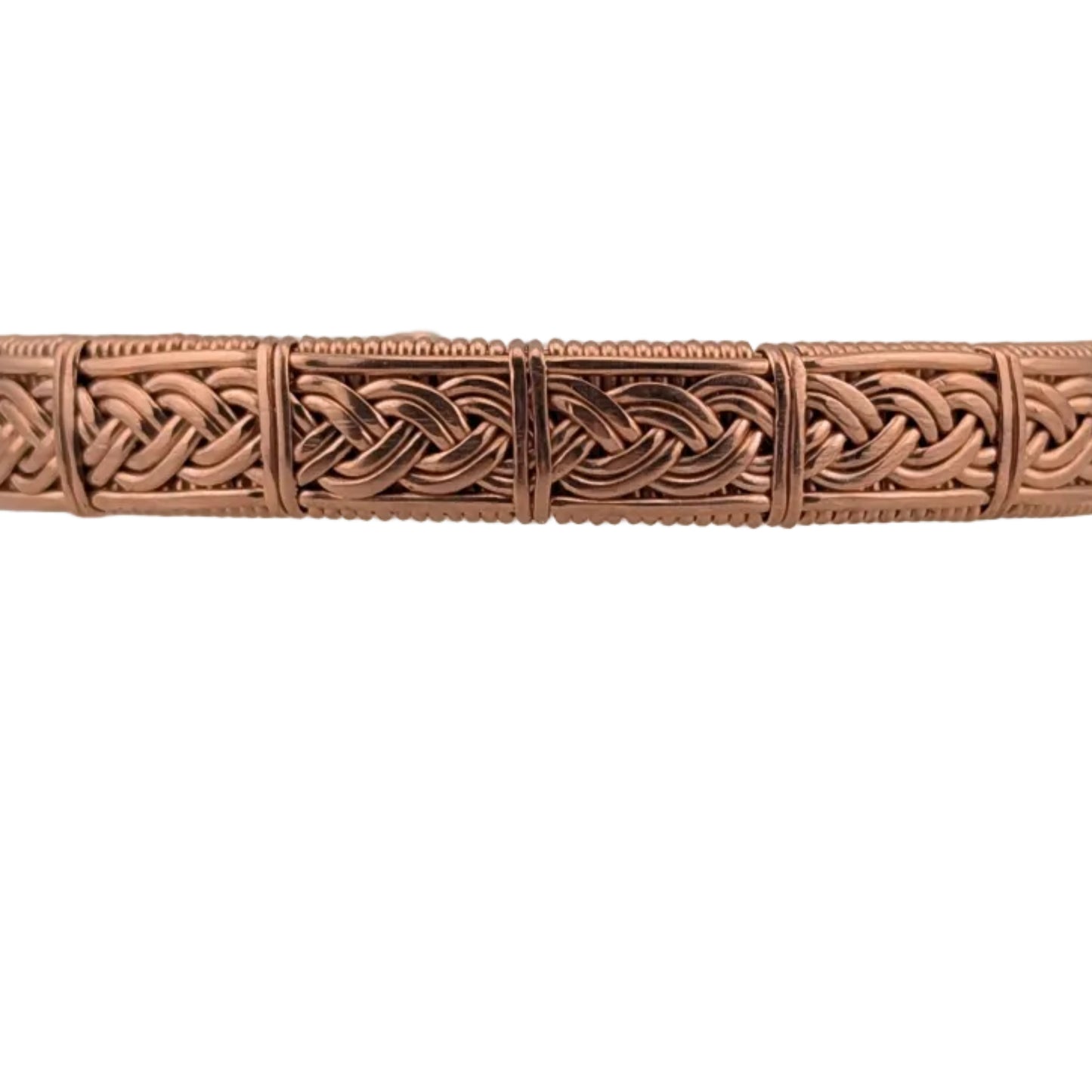 Copper Braided Band Adjustable Bracelet