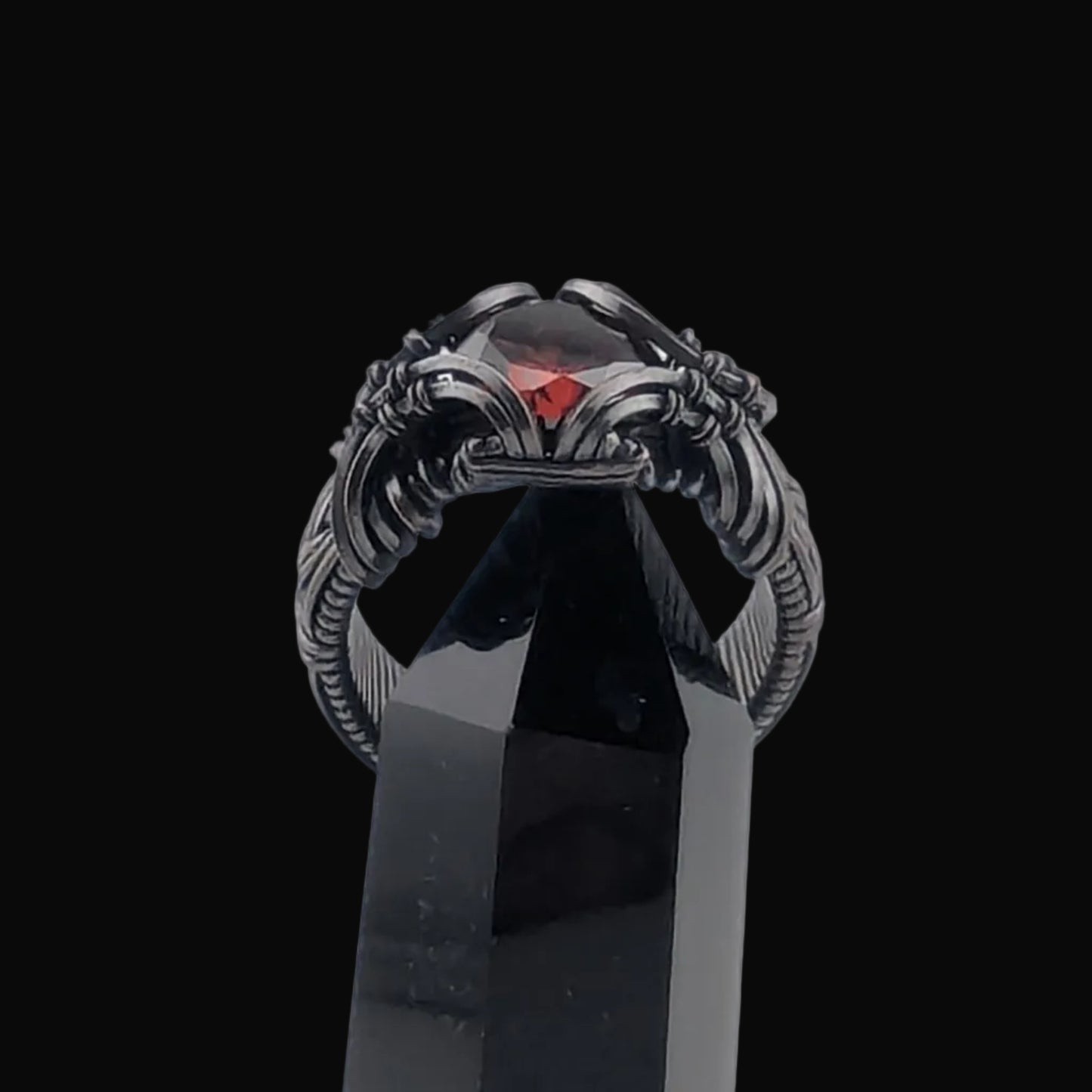 Orange CZ - Copper Brilliant Ring - Size 12 or 10 Available