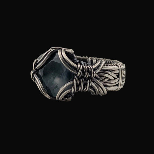 Moss Agate Sterling Silver Size 5