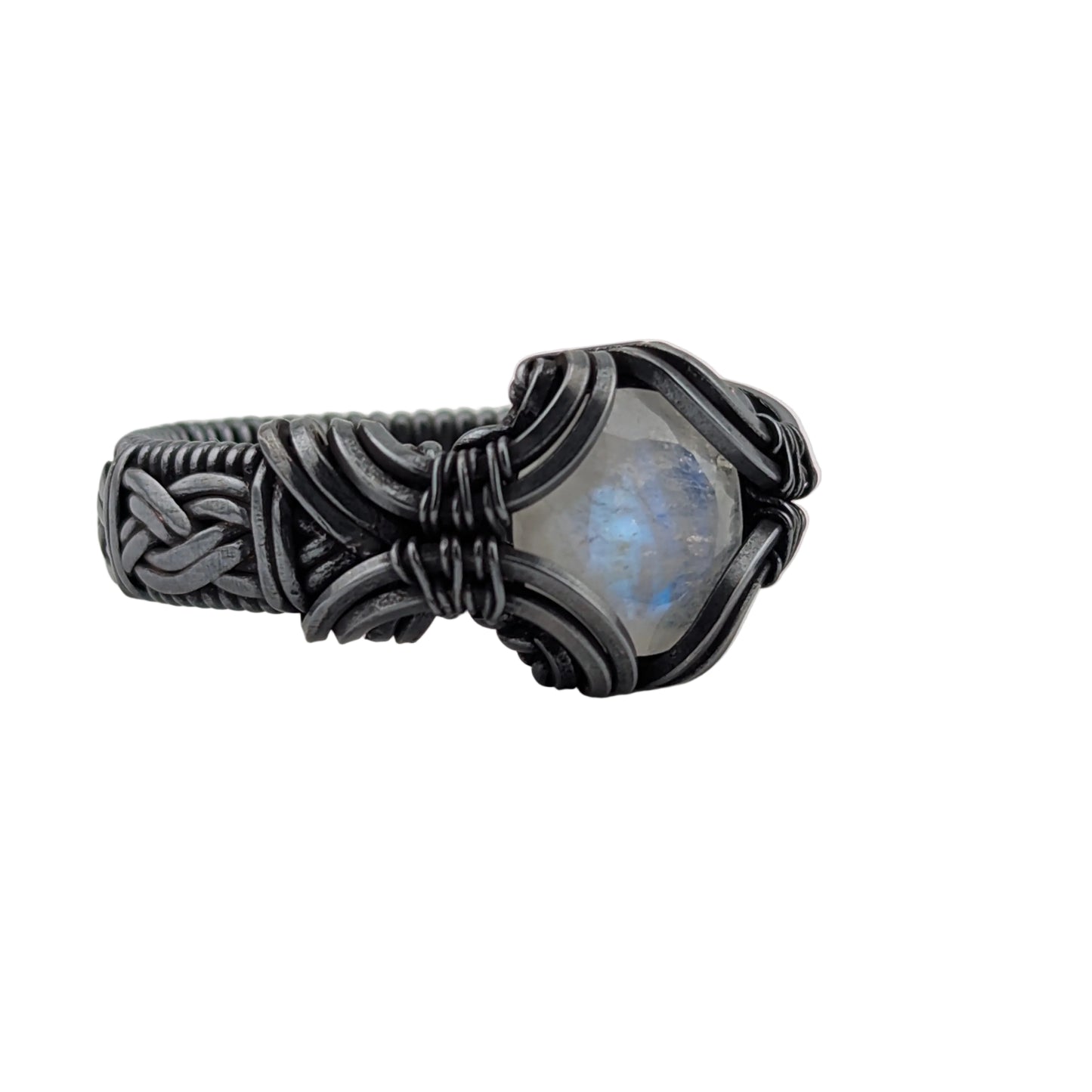 Moonstone Copper Brilliant Ring - Size 9