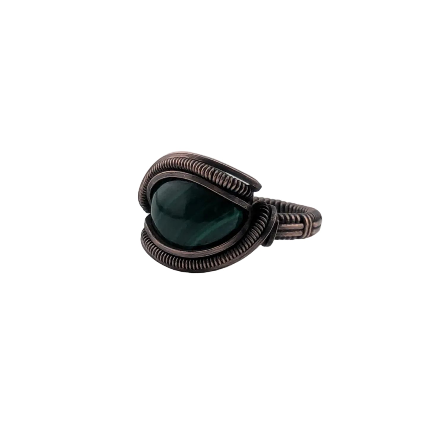 Malachite Copper Elegant Ring - Size 9