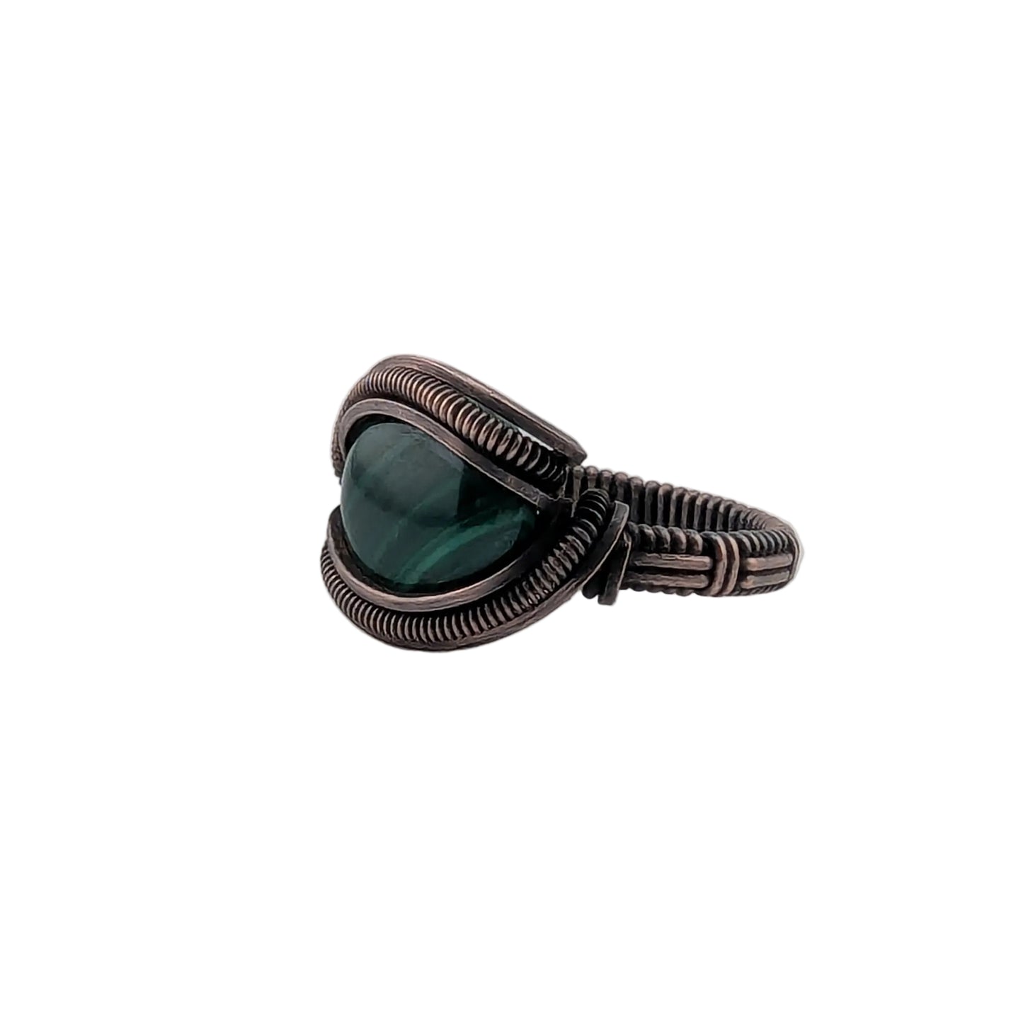 Malachite Copper Elegant Ring - Size 9