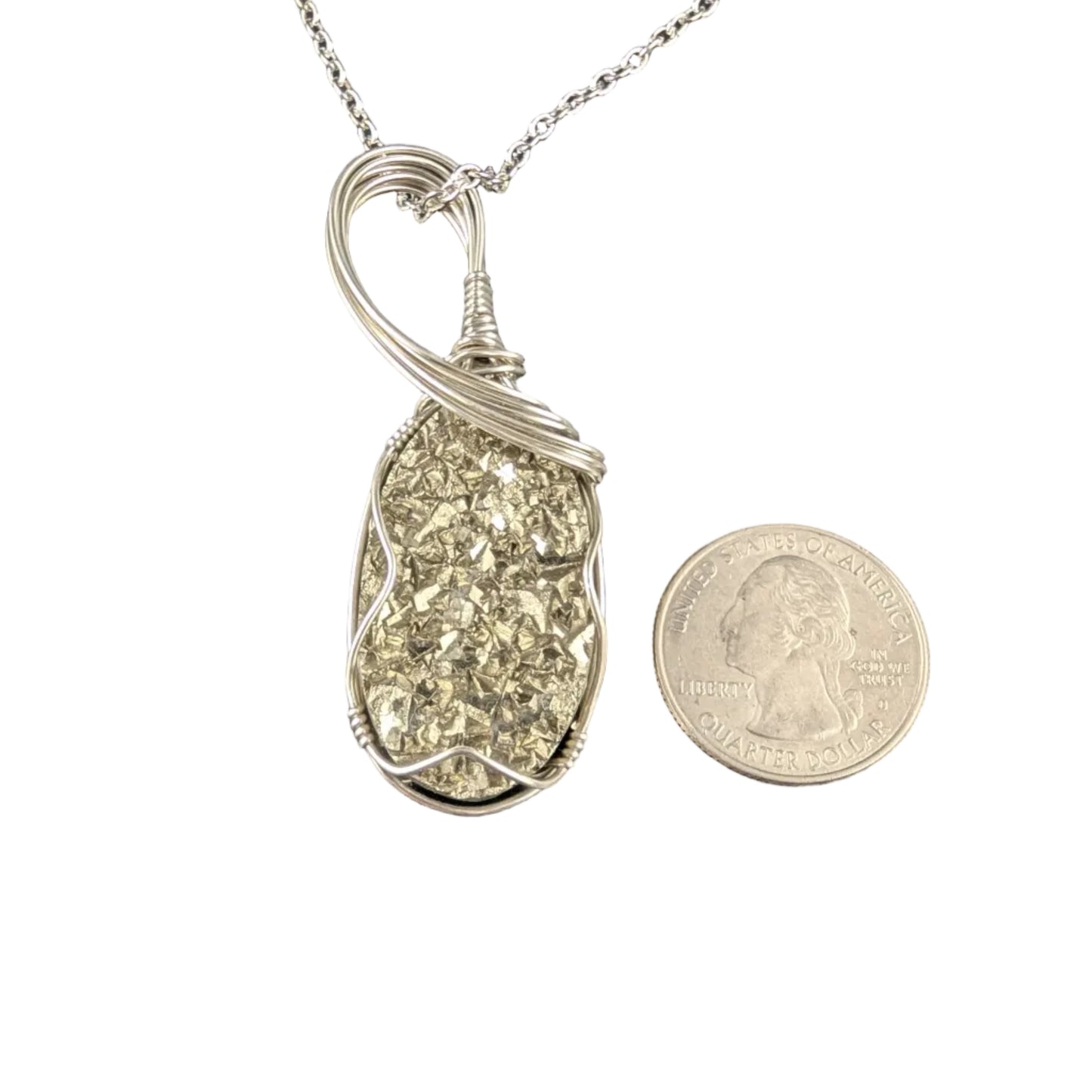 Pyrite in Sterling Silver "Glitter"