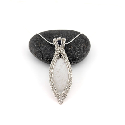 "La Glace" Scocolite and Iolite Sterling Silver Pendant
