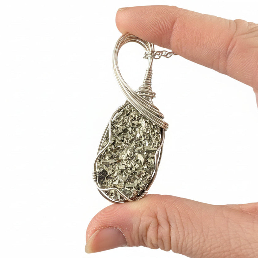 Pyrite in Sterling Silver "Glitter"