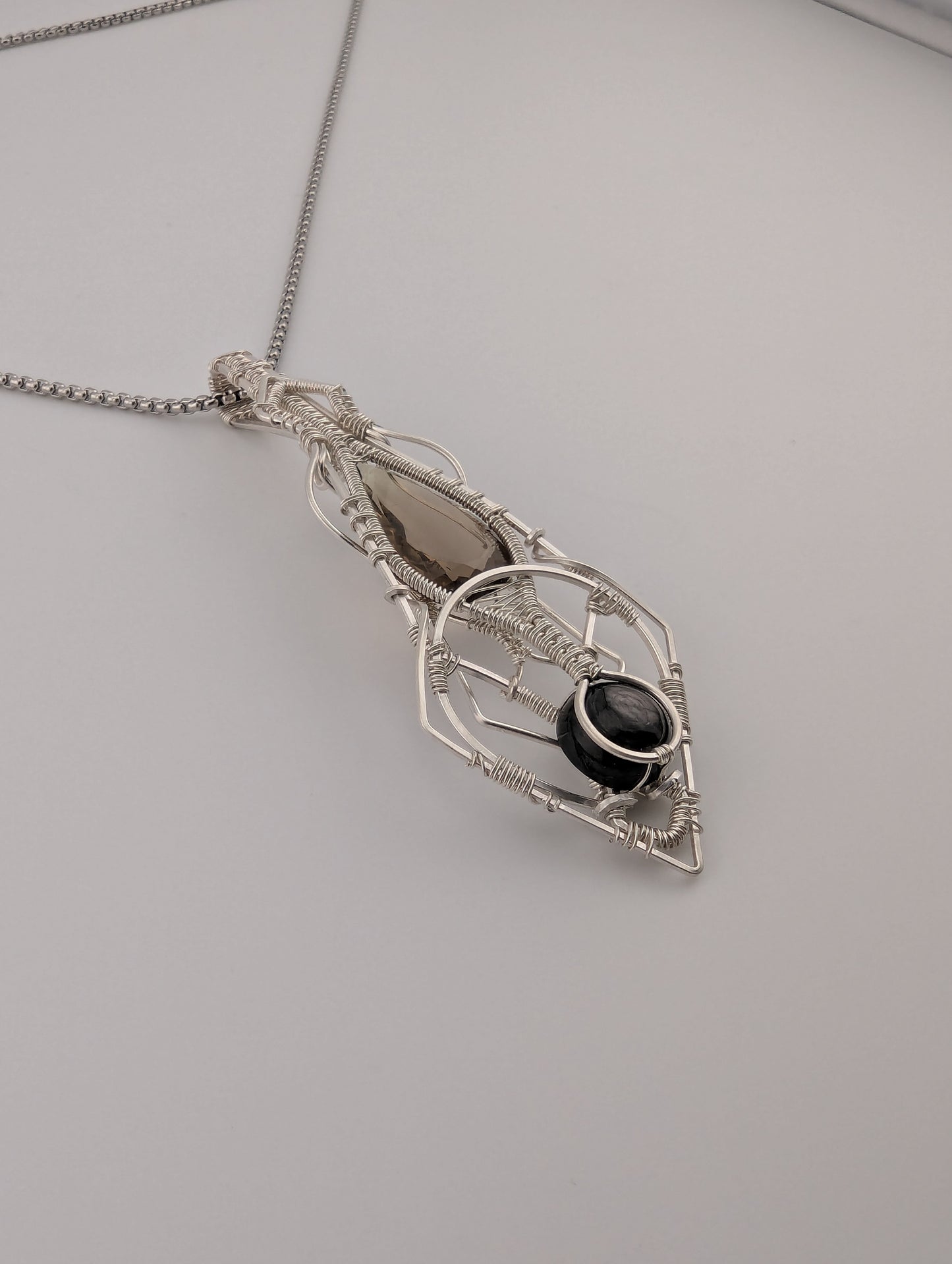 Smoky Quartz - Sterling Silver Wire Wrap - “The Dark Star”