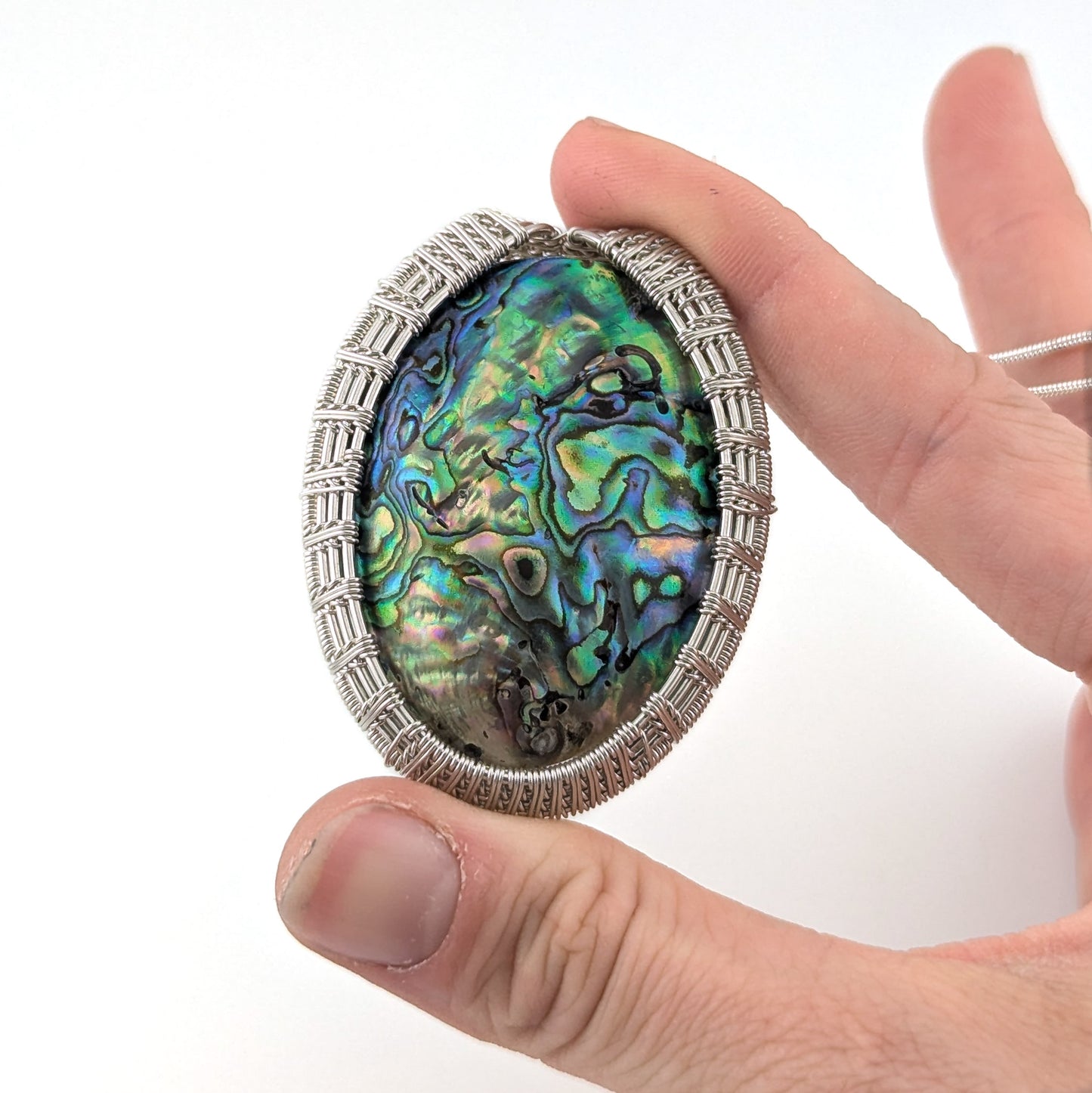 "Marbled Seashore" - Abalone and Sterling Silver