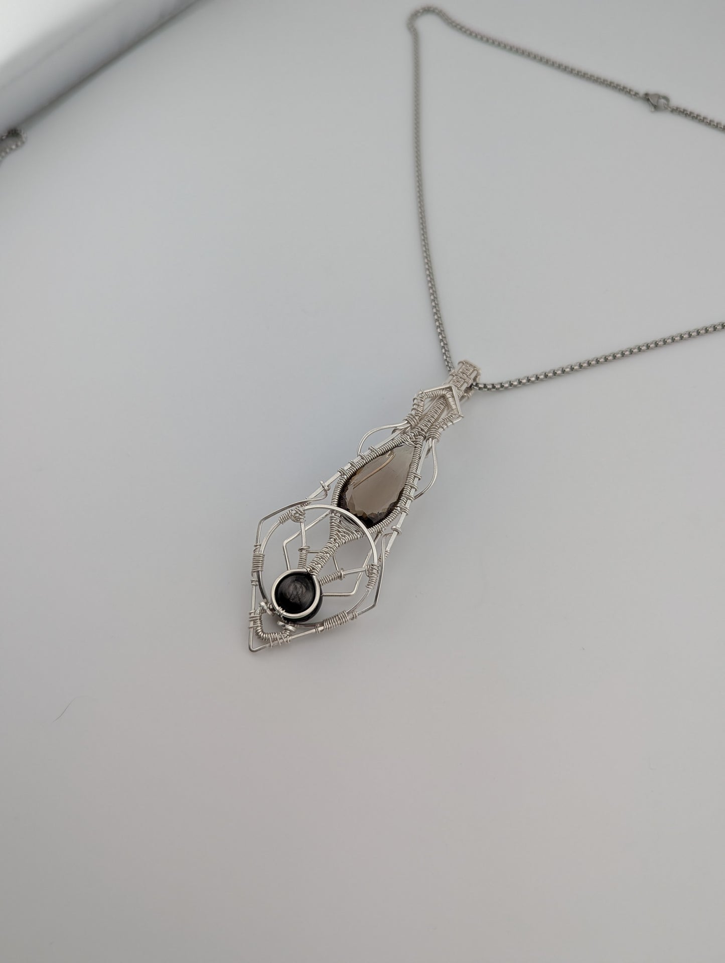 Smoky Quartz - Sterling Silver Wire Wrap - “The Dark Star”