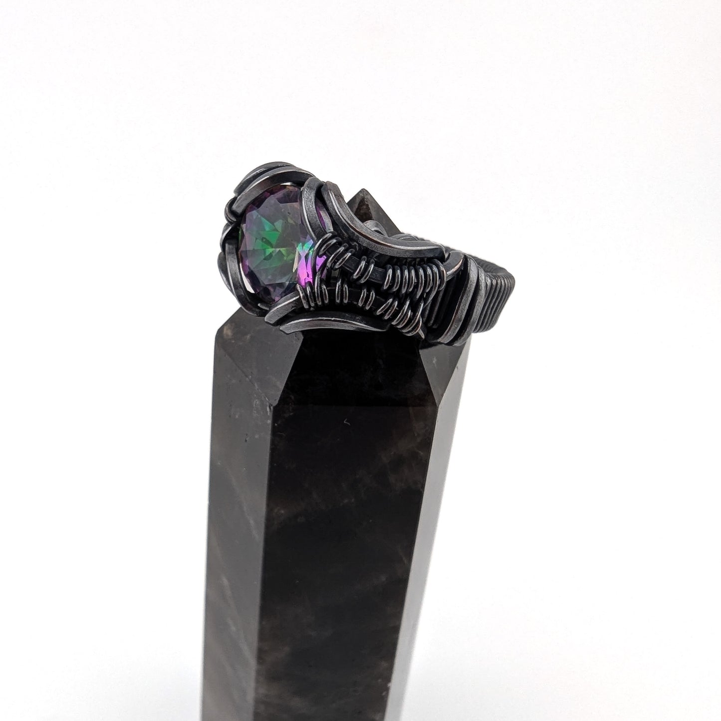 Mystic Topaz Brilliant Light Copper Ring Size 7.5