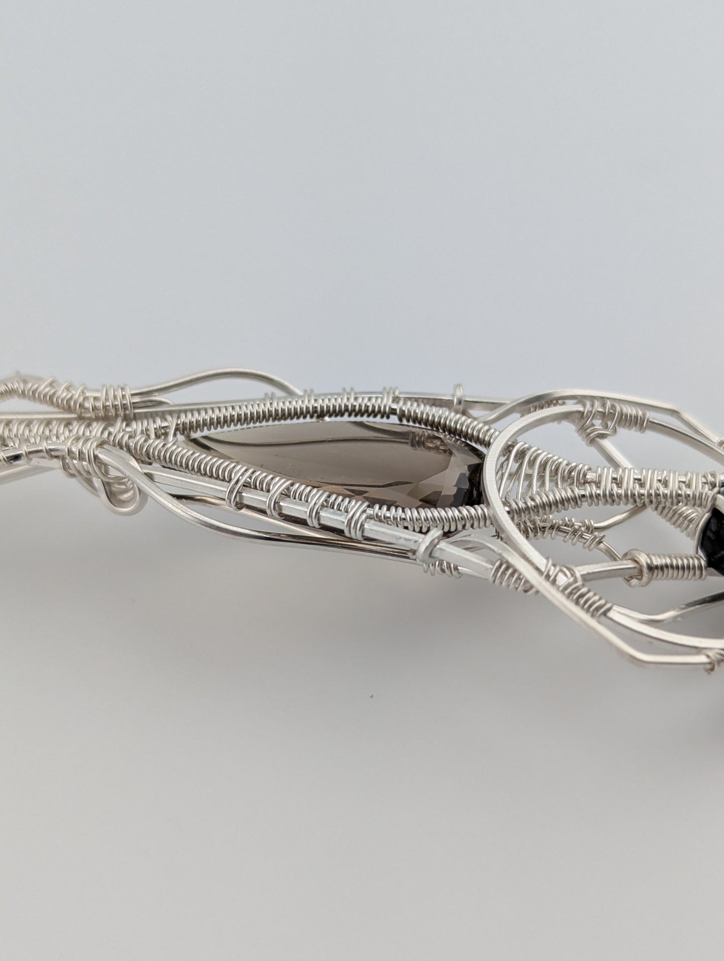 Smoky Quartz - Sterling Silver Wire Wrap - “The Dark Star”