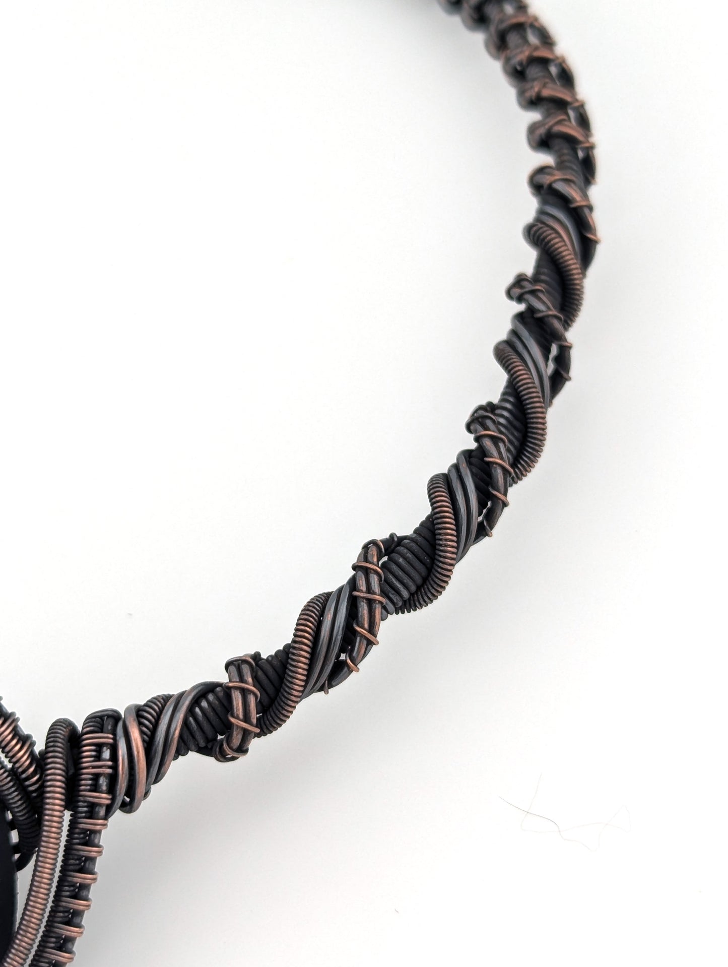 "Isadora" - Red Rose Cameo Copper Collar
