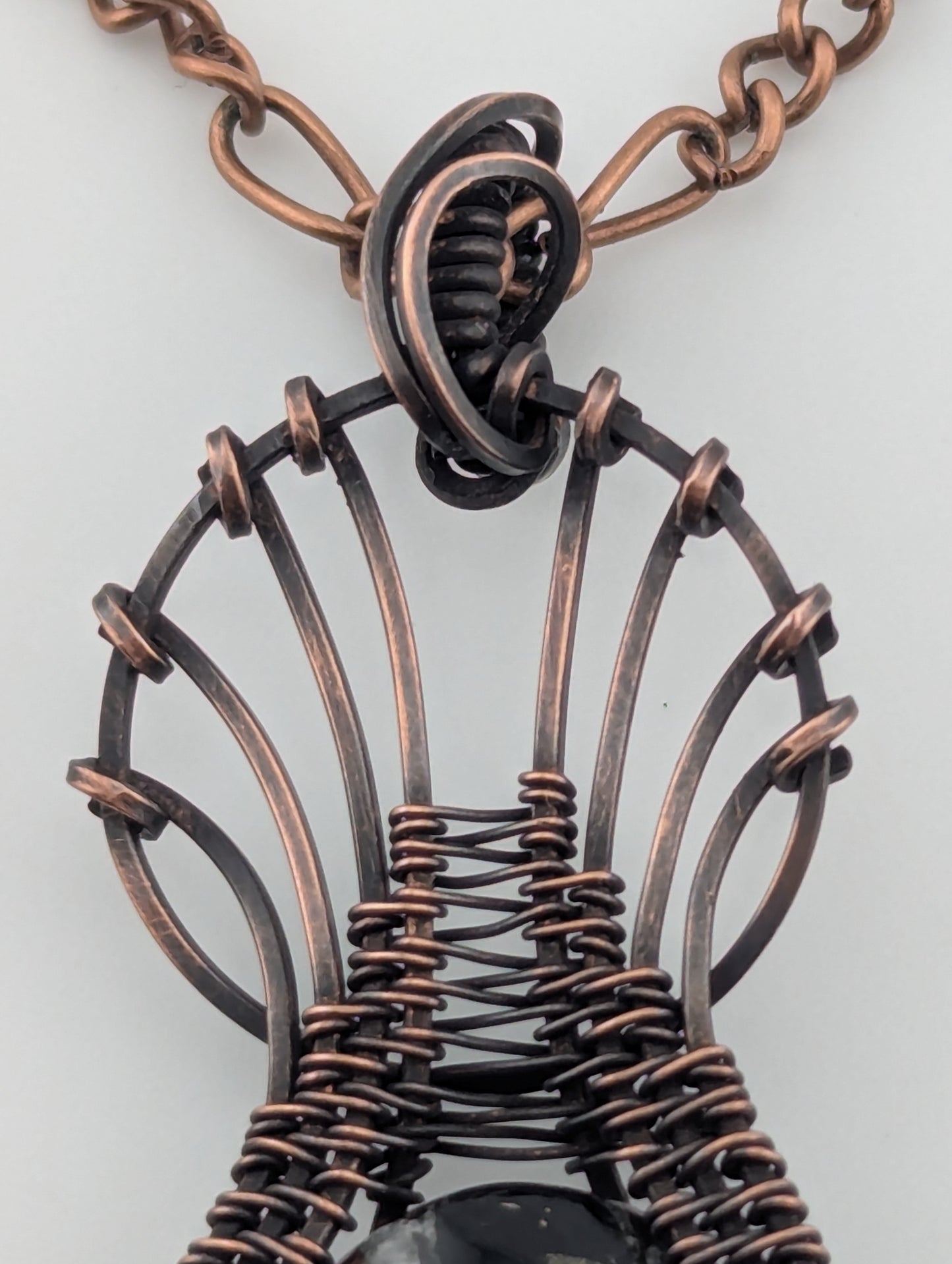 Septarian Copper Pendant - “Shattered Sky”