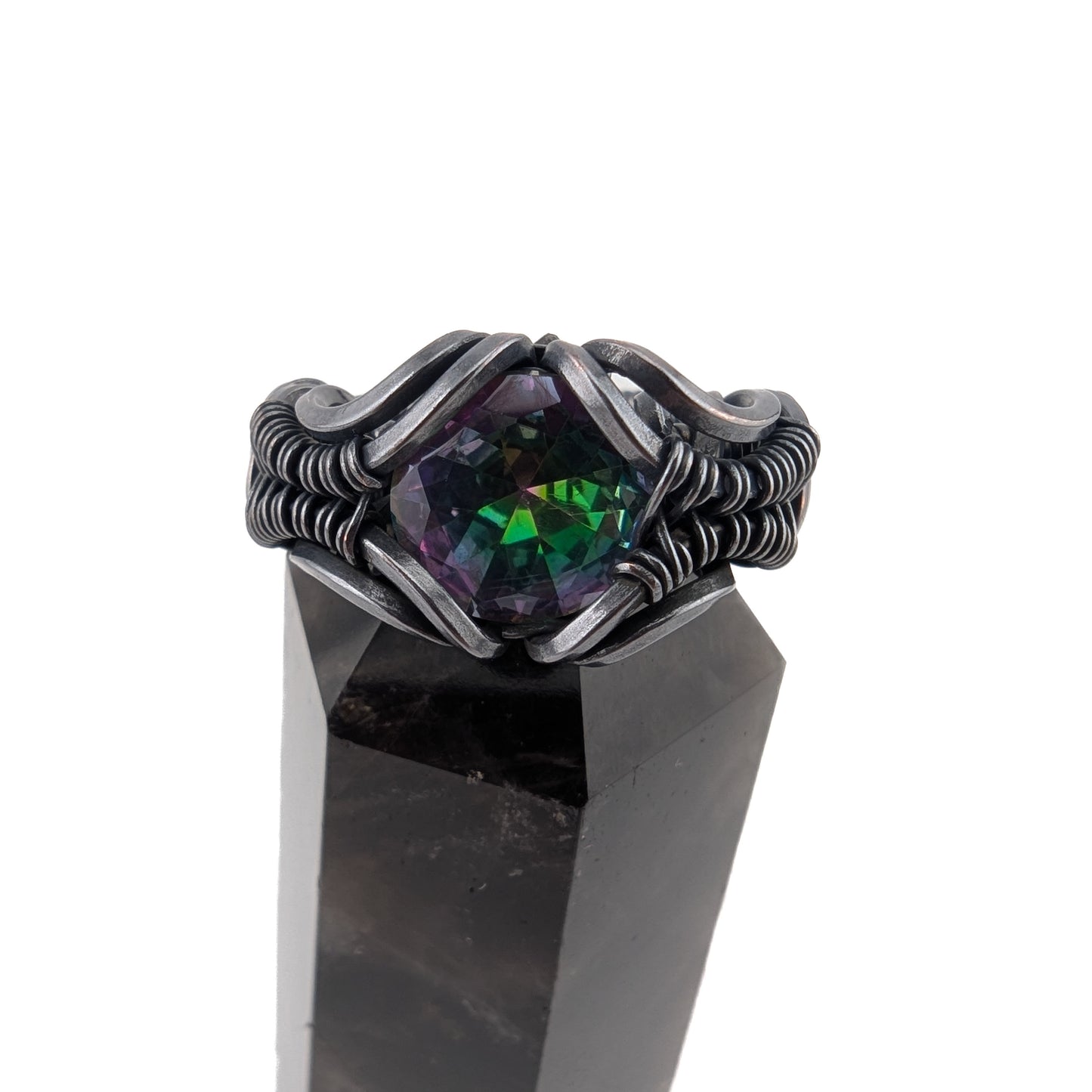 Mystic Topaz Brilliant Light Copper Ring Size 7.5