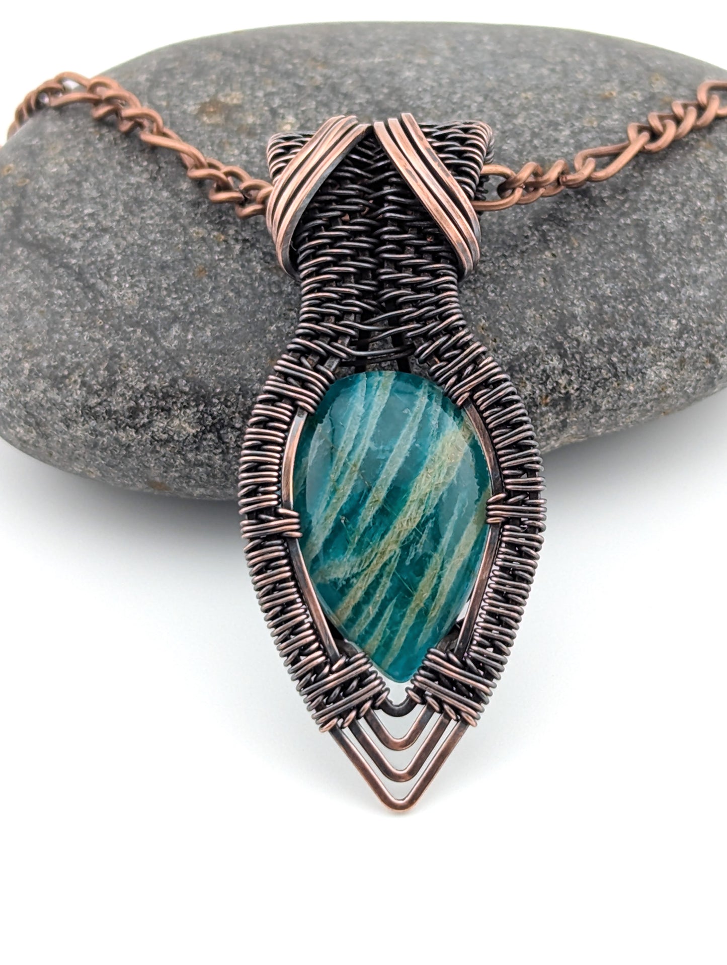 "Drop of the Sea" - Amazonite Pendant