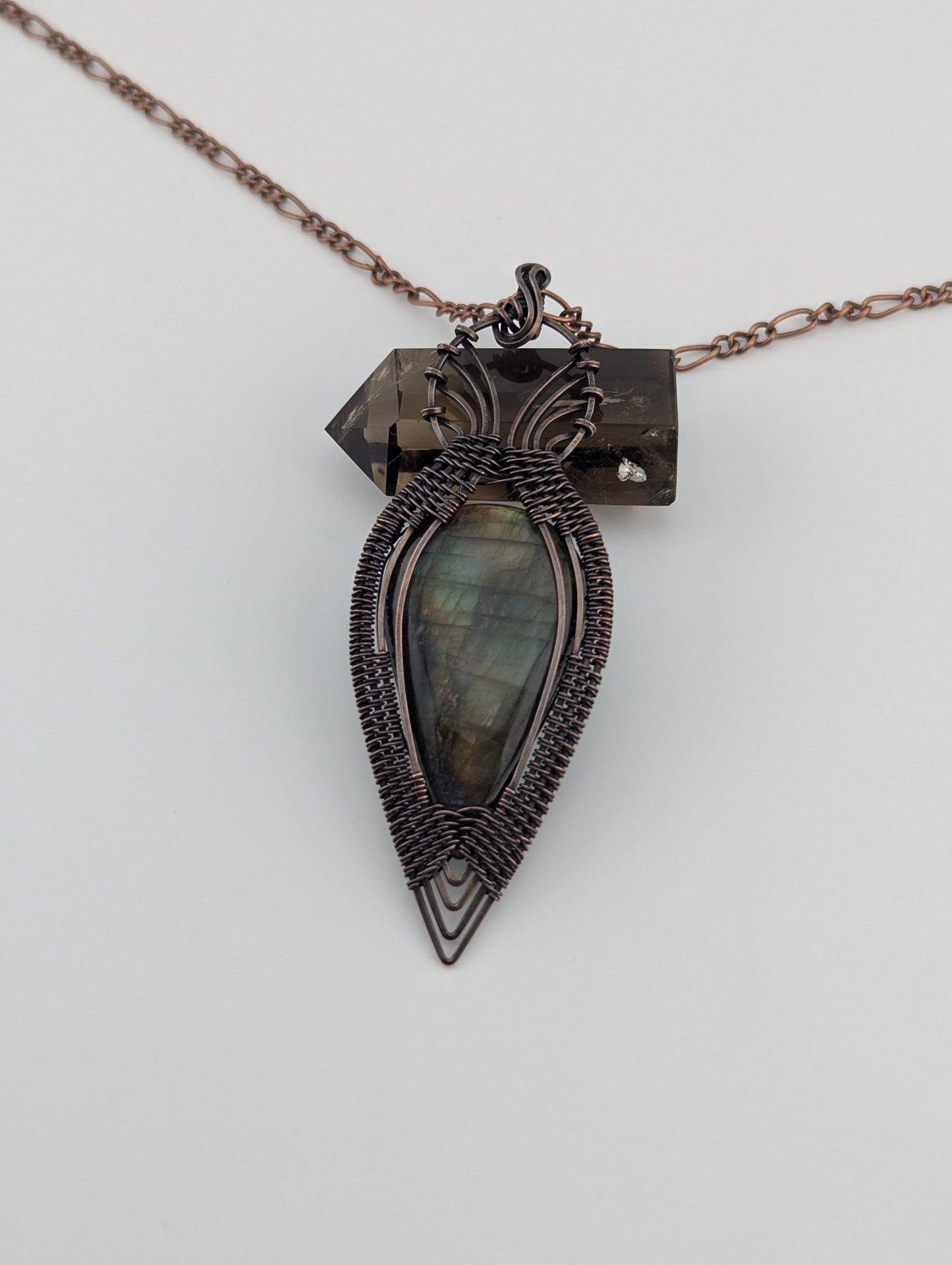 Labradorite Copper Pendant - “Angelic Dusk”