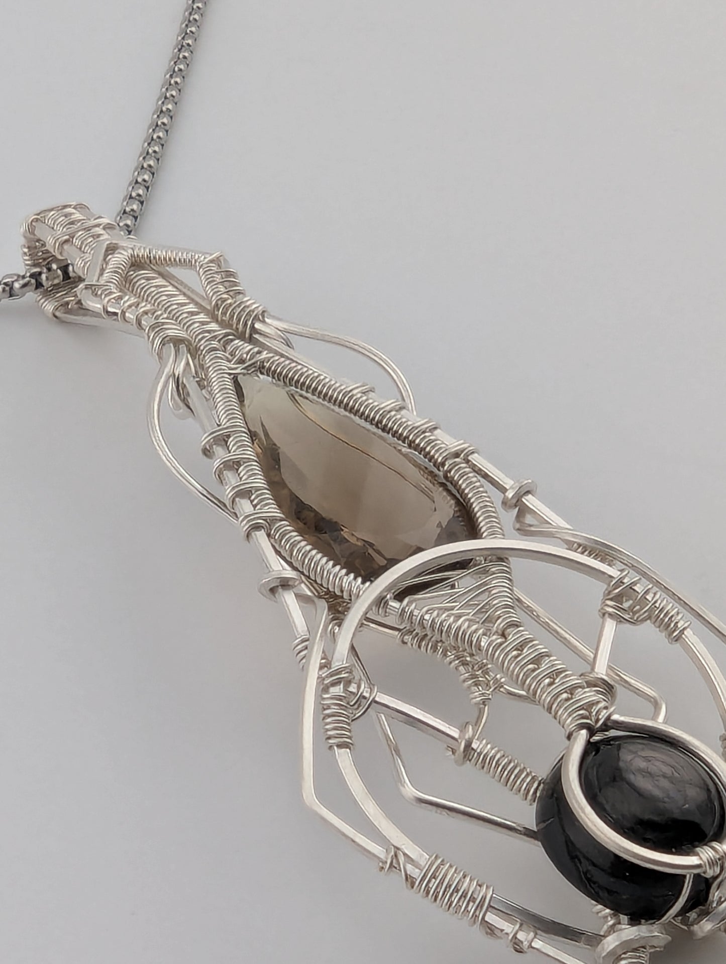 Smoky Quartz - Sterling Silver Wire Wrap - “The Dark Star”