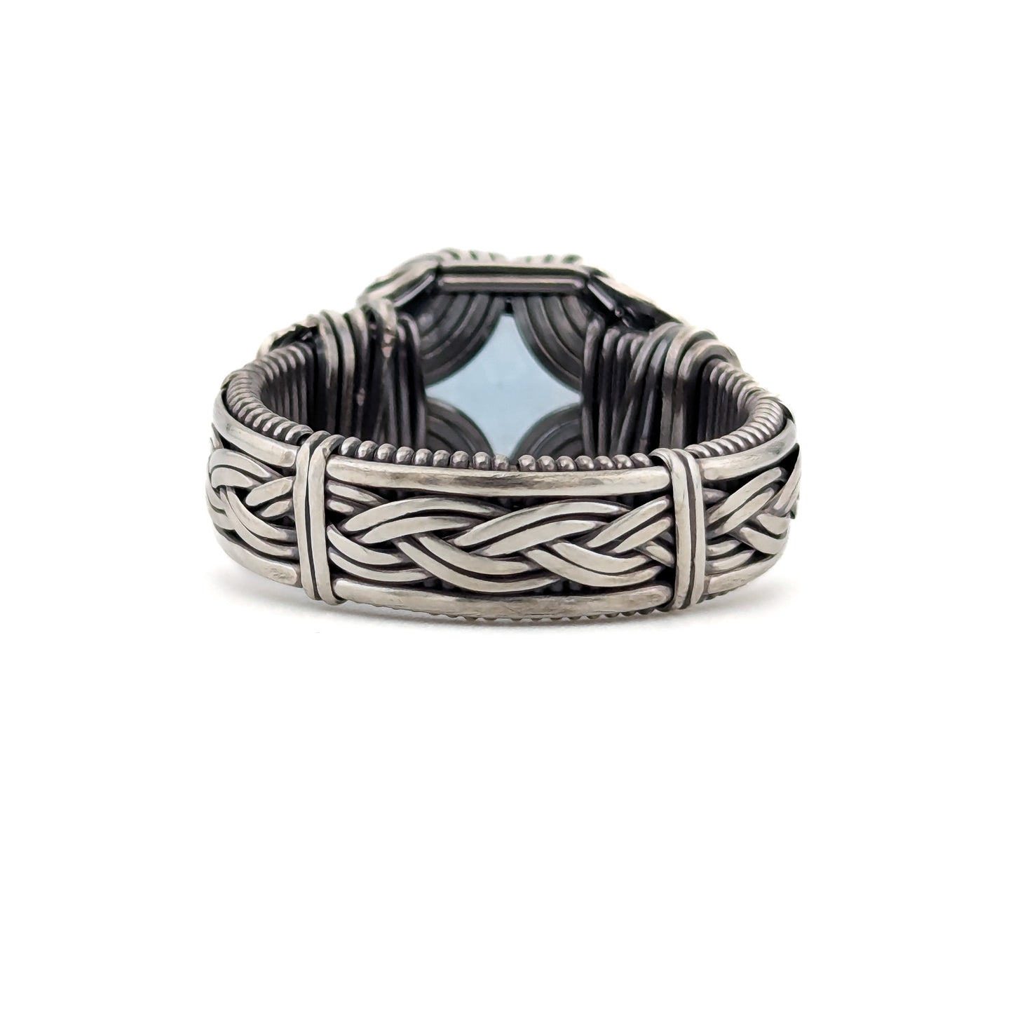 Blue Topaz - Brilliant Sterling Silver Ring - Size 10.5