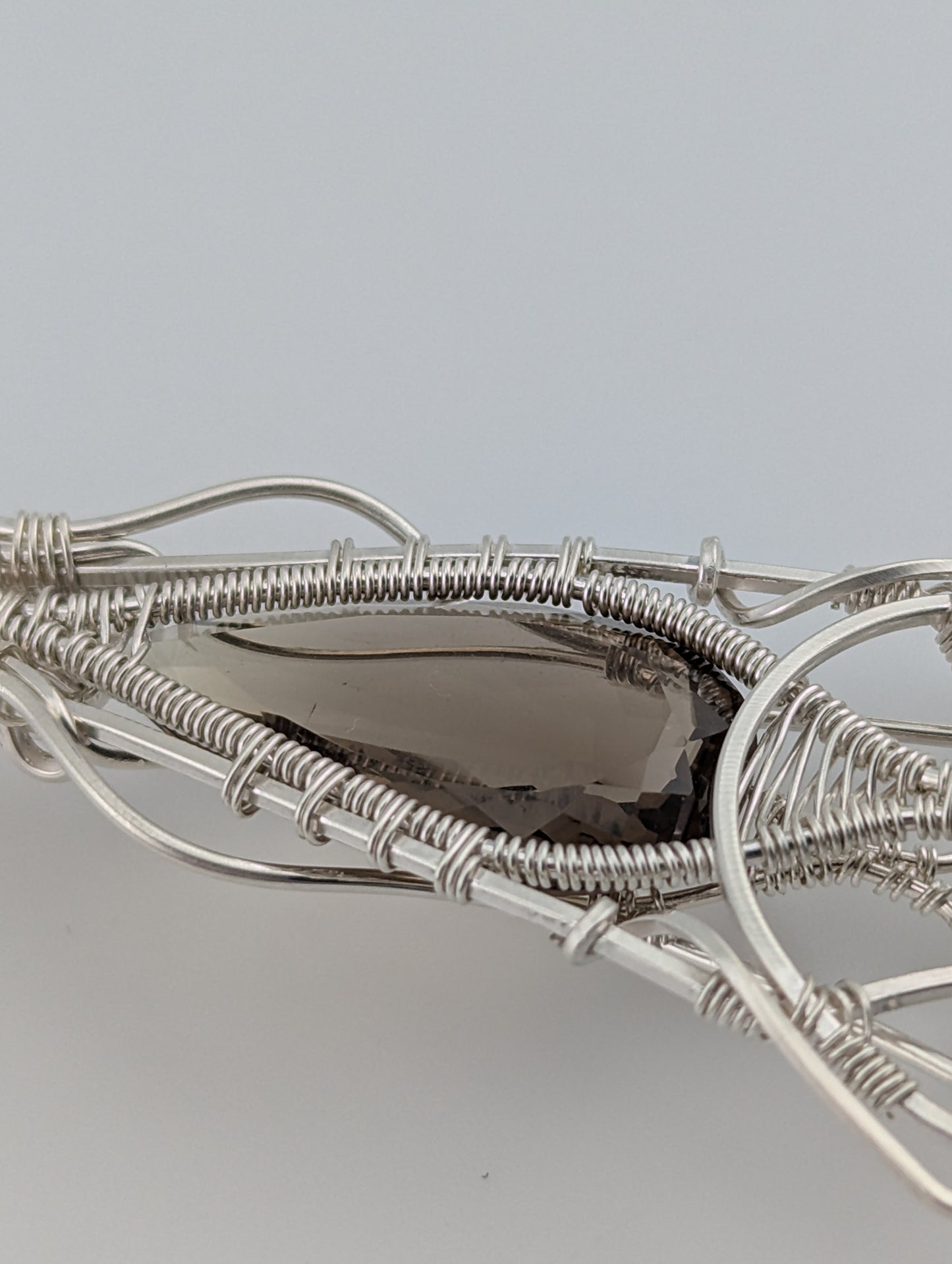 Smoky Quartz - Sterling Silver Wire Wrap - “The Dark Star”