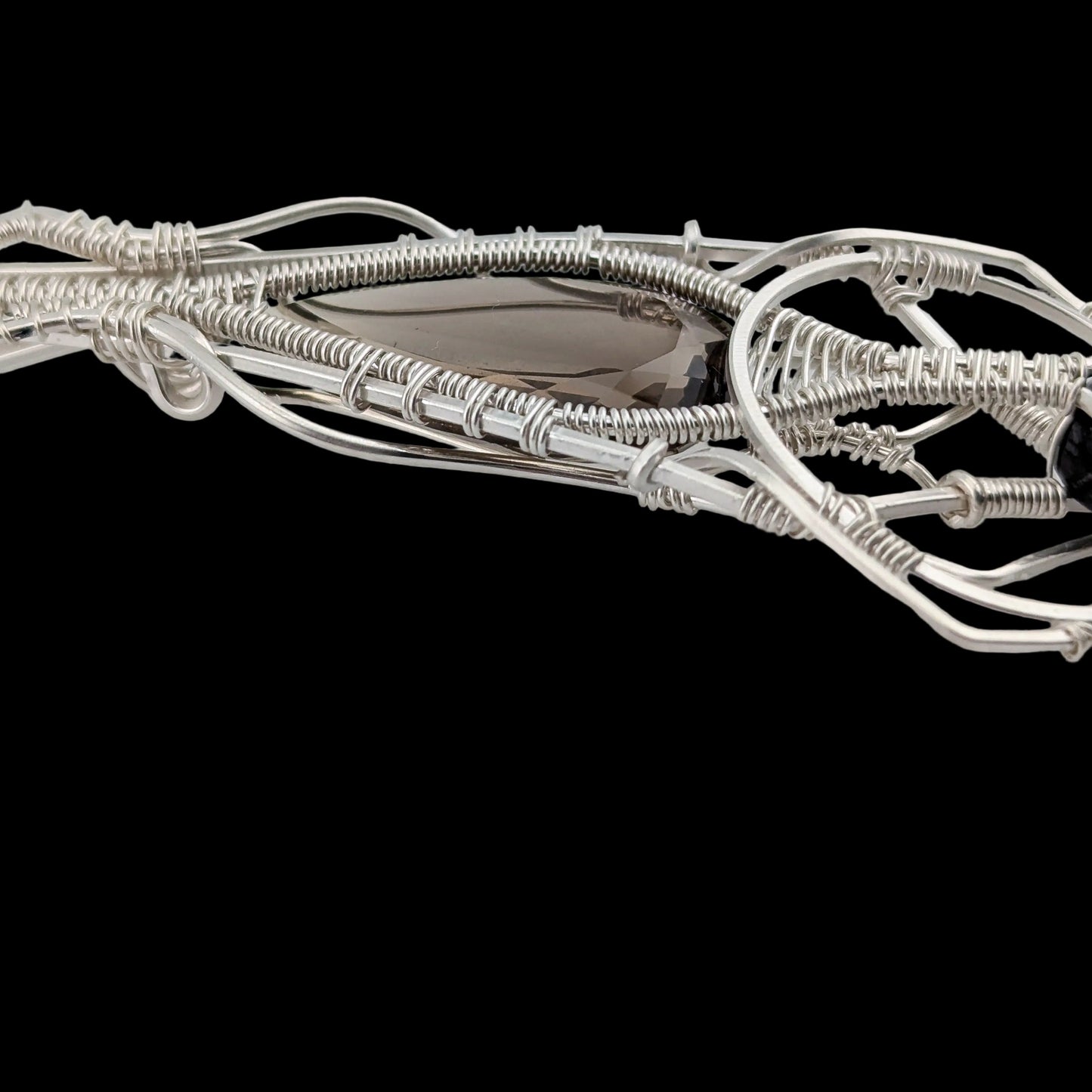 Smoky Quartz - Sterling Silver Wire Wrap - “The Dark Star”