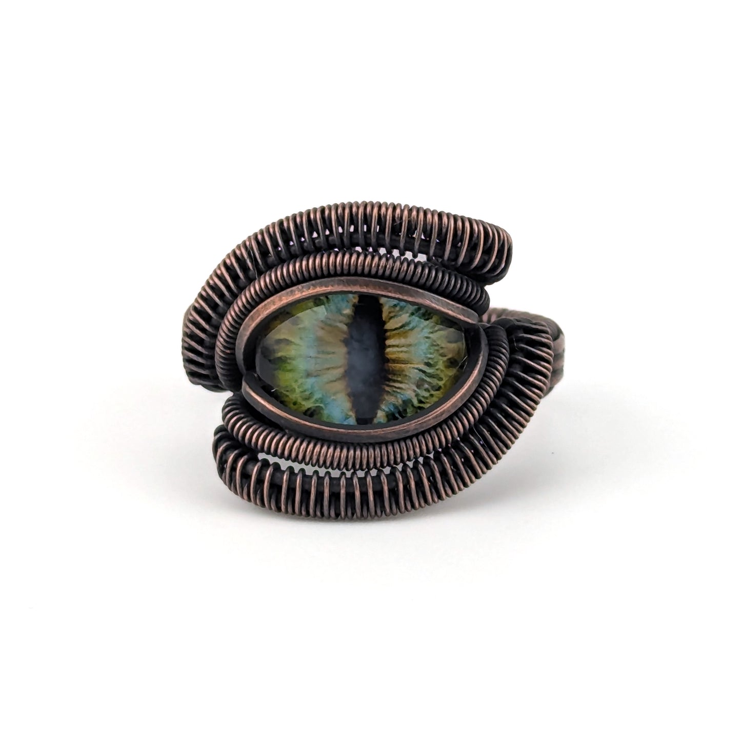 Blue-Brown Dragon Eye - Magnificent Ring - Size 11
