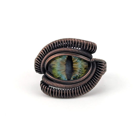 Blue-Brown Dragon Eye - Magnificent Ring - Size 11