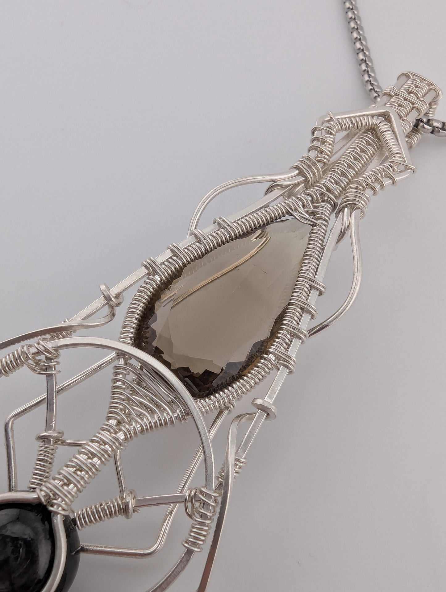 Smoky Quartz - Sterling Silver Wire Wrap - “The Dark Star”