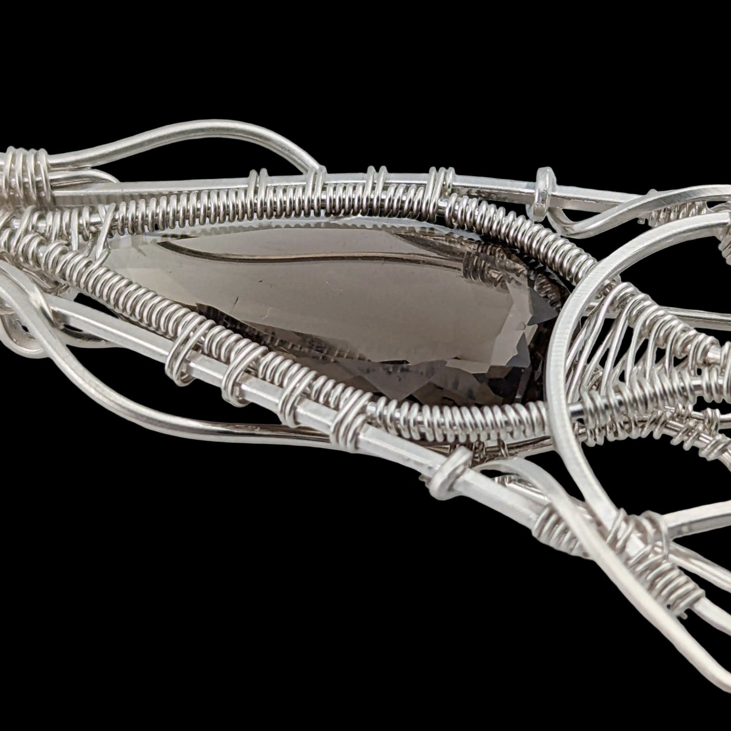 Smoky Quartz - Sterling Silver Wire Wrap - “The Dark Star”