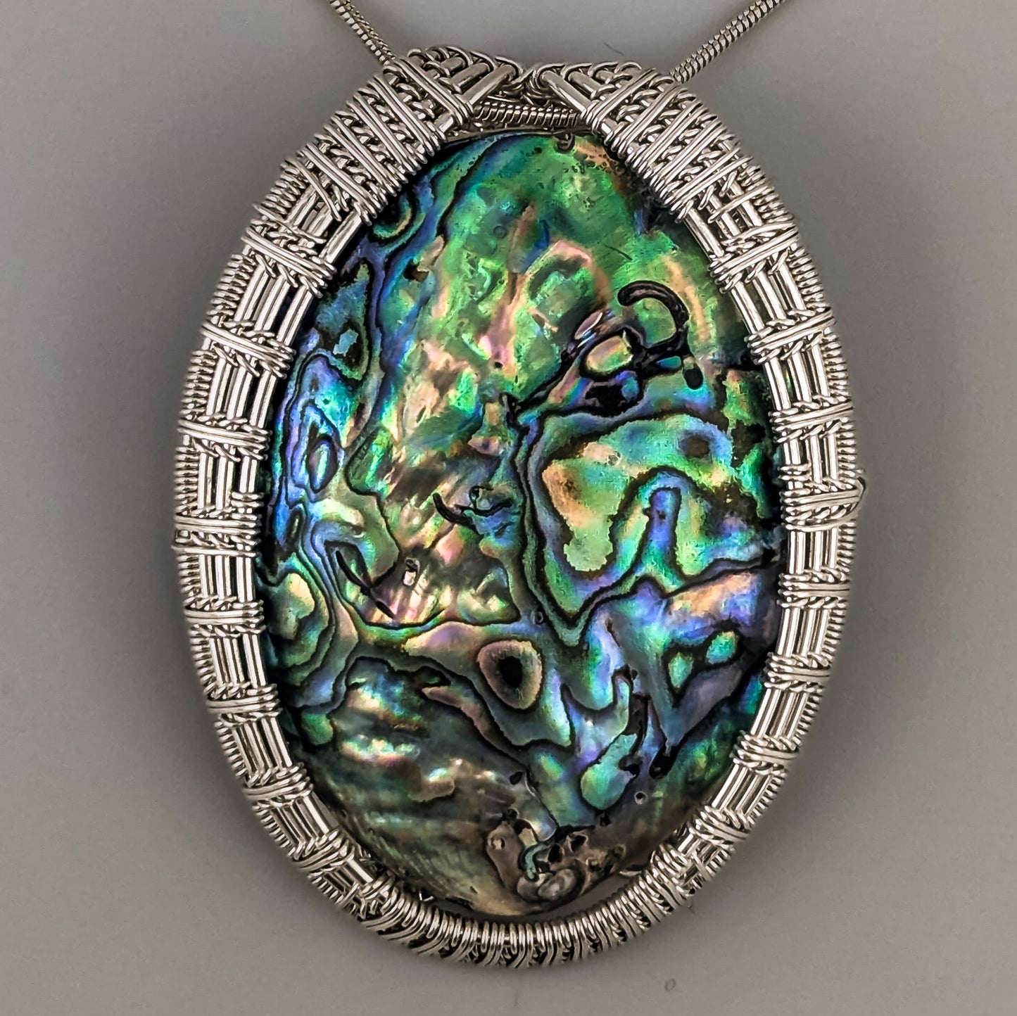 "Marbled Seashore" - Abalone and Sterling Silver