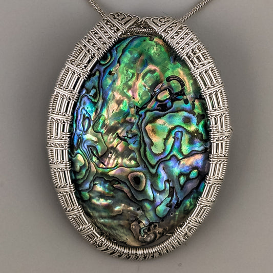 "Marbled Seashore" - Abalone and Sterling Silver