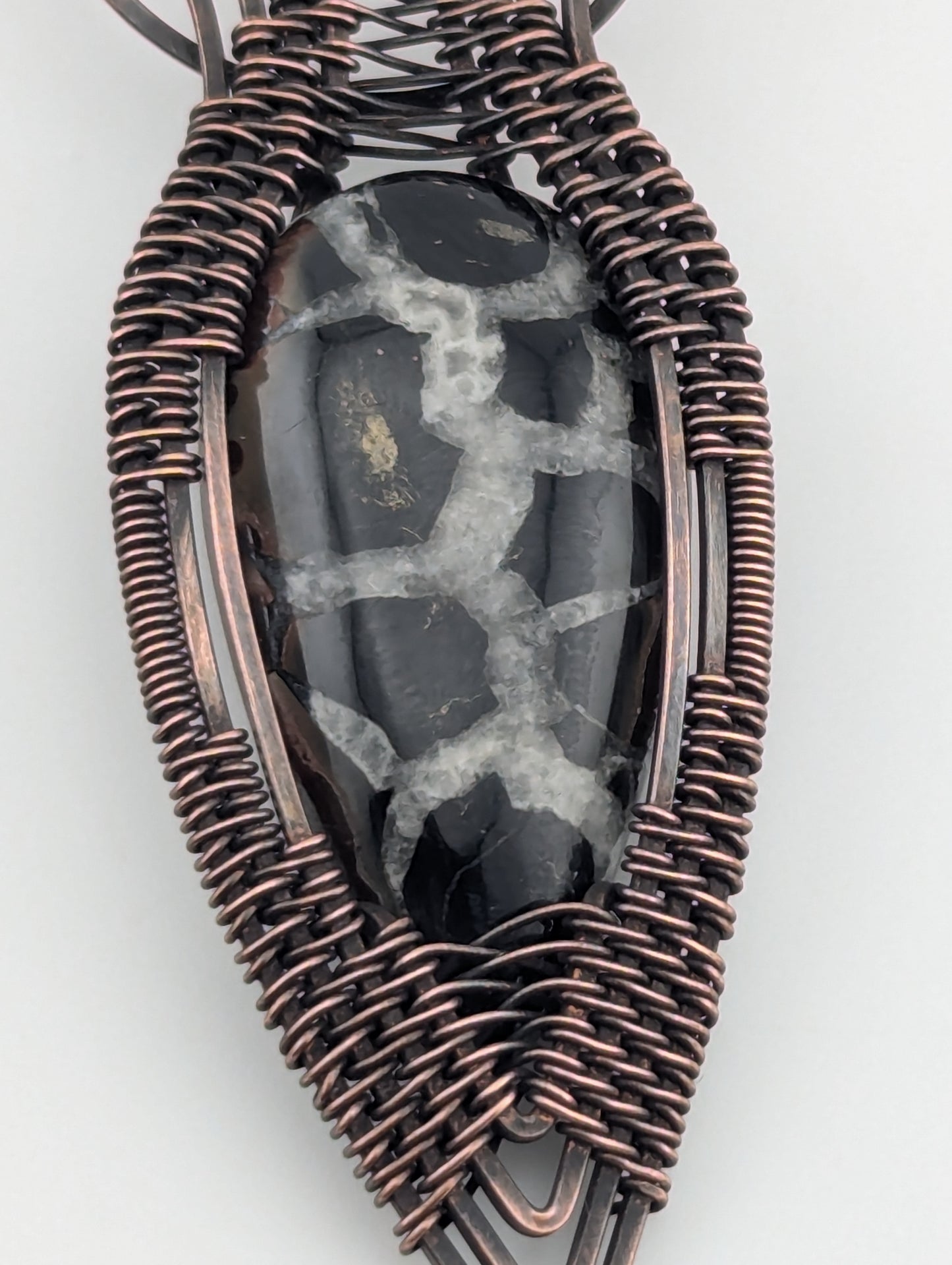 Septarian Copper Pendant - “Shattered Sky”